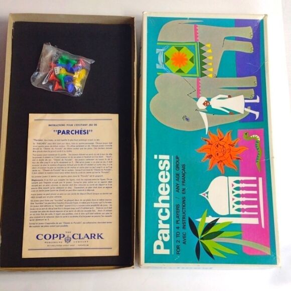 Vintage 1970s Copp Clark Parcheesi Board Game - Picture 4 of 9